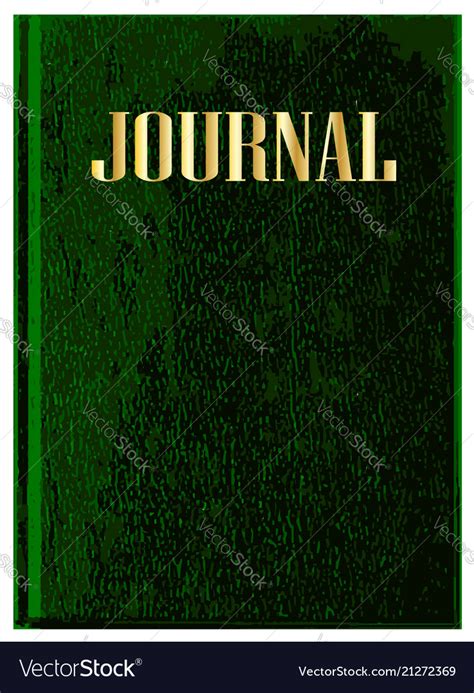 Journal book cover Royalty Free Vector Image - VectorStock