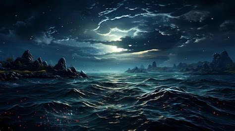 Premium AI Image | Sea of stars at night