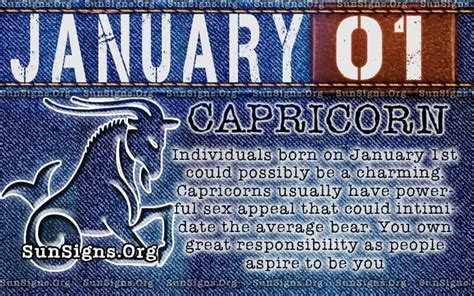 January 1 Zodiac Horoscope Birthday Personality - SunSigns.Org