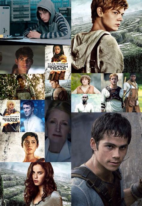 the maze runner characters: aris, newt, winston, harriet, minho, gally ...