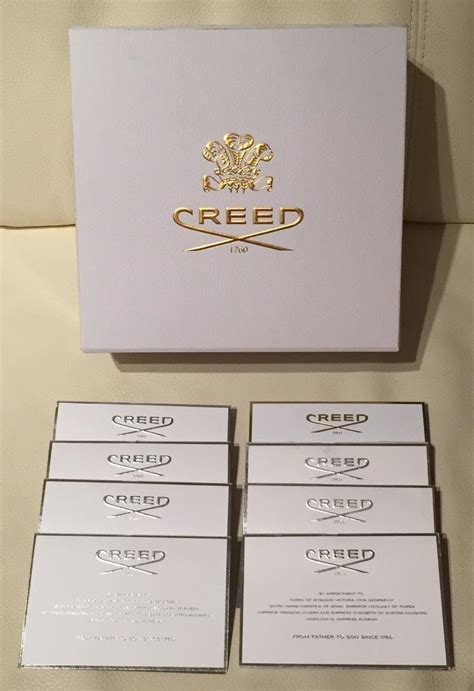 8 brand new unused Creed perfume samples. Comes in a stunning Creed ...