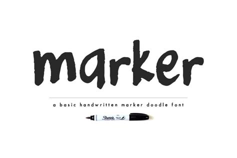 Marker - a basic handwritten marker doodle font | Doodle fonts, Doodles, Markers