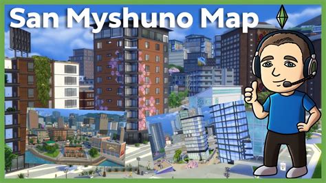 Sims 4 - San Myshuno City Living Map! - YouTube