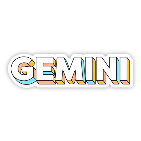 Gemini Lettering Zodiac Sticker - Spiral Circle | Gemini, Lettering, Letter stickers