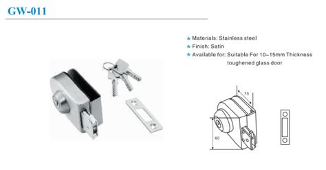 Glass Door Lock Set for Swing & Sliding Door in Malaysia - GW Gewalt