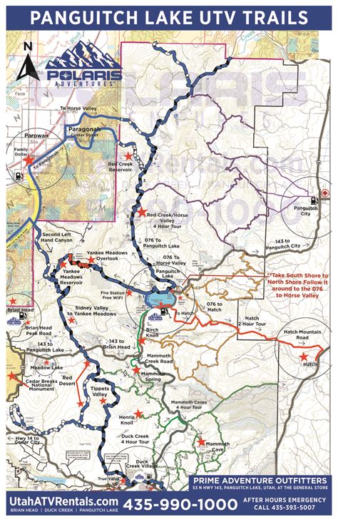 Panguitch Lake Trail Map | Utah UTV/ATV Rental