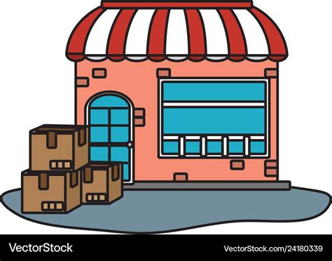 Shopping store cartoon Royalty Free Vector Image