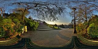 A bench facing the sun | Equirectangular panorama built from… | Flickr