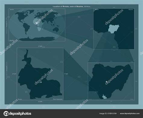 Rivers State Nigeria Diagram Showing Location Region Larger Scale Maps ...