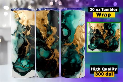 Marble tumbler sublimation. Tumbler wrap Painted (2730515)