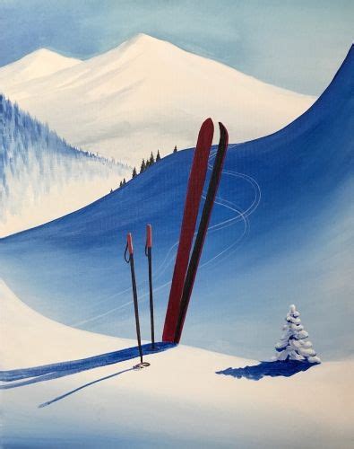 Vintage Winter Skiing by Dean Sherman | Ski art, Winter painting, Night art