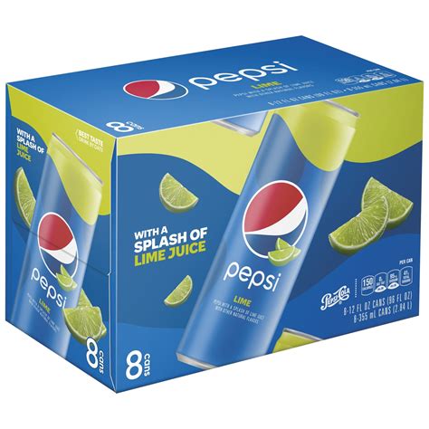 Pepsi Cola Lime Soda Pop, 12 oz, 8 Pack Bottles - Walmart.com