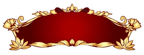Red Gold Art Nouveau Banner transparent PNG - StickPNG