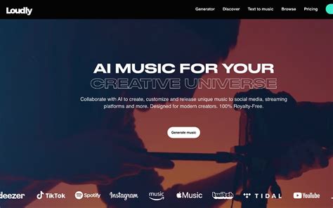 Loudly: Music Platform for Creating & Customizing the Perfect Tracks - AI Tools | AI Tools