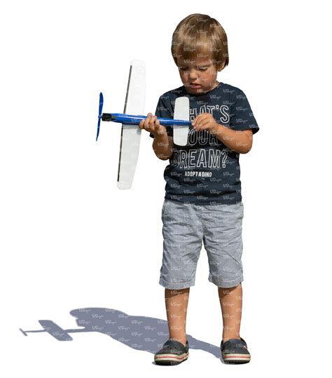 little boy playing with a toy plane - VIShopper