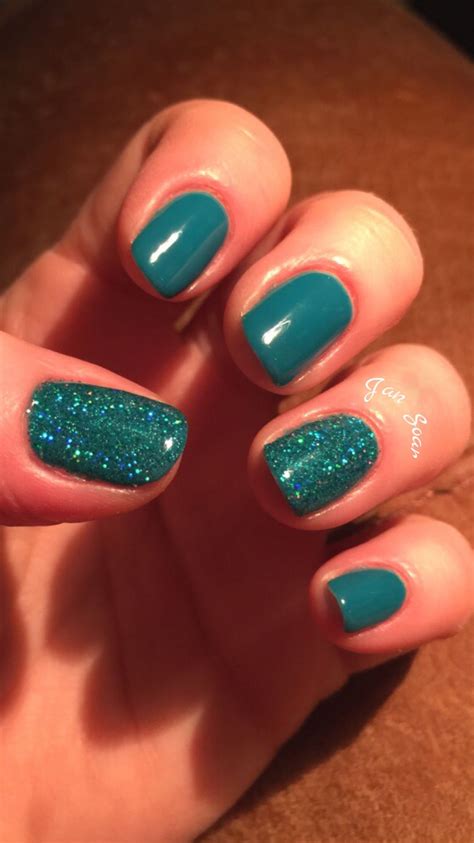 Gelish Garden Teal Party by Jan Soar, Nail Harmony UK | Teal nails ...