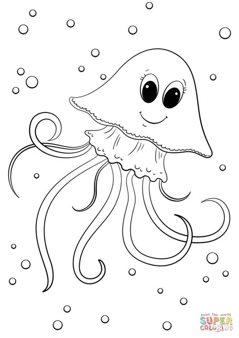 Printable Jellyfish Coloring Pages