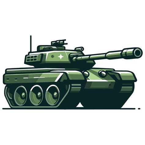 Premium Vector | Military tank side view isolated on white