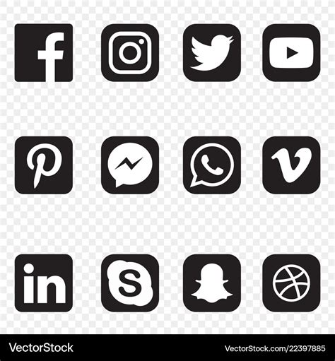 Social Media Clipart Black And White Png Vector Psd And Clipart With | Sexiz Pix