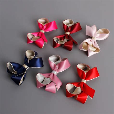 20 Pcs/lot , 3" Ribbon Bow Hair Clip For Baby Girl , Baby Kids Girls Bow Hair Clip For Girls ...