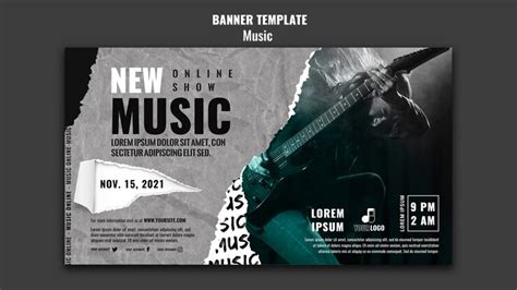 Free PSD | Music banner design template