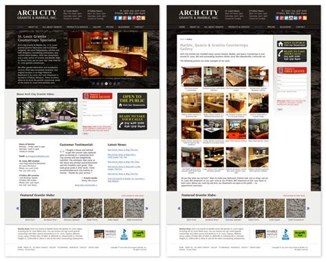 St. Louis web design for Arch City Granite & Marble