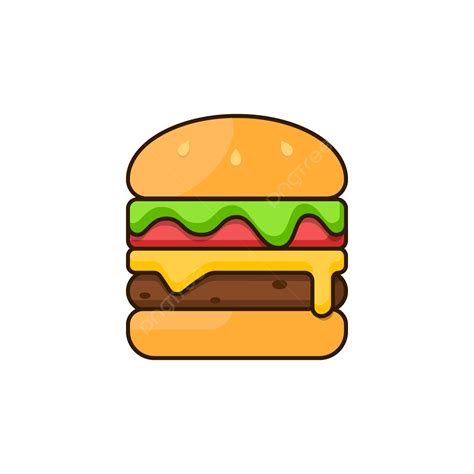 Burger Vector Transparent Background, Burger Pic, Burger Logo, Burger ...