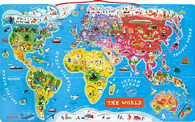 Magnetic World Map Puzzle English Version - Toys To Love