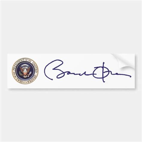 Barack Obama Signature Bumper Stickers | Zazzle