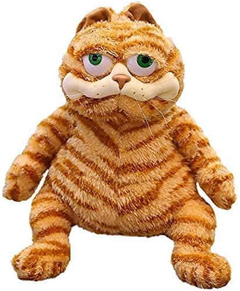 Fat Orange Cat Plush Fat Kitten Stuffed Animals Toy,11.8Inch Lifelike Yellow Tabby Cat Kitty Toy ...