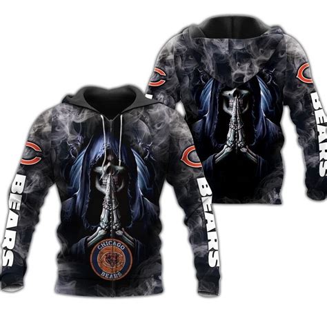 Chicago Bears Hoodies death smoke graphic gift for men -Jack sport shop