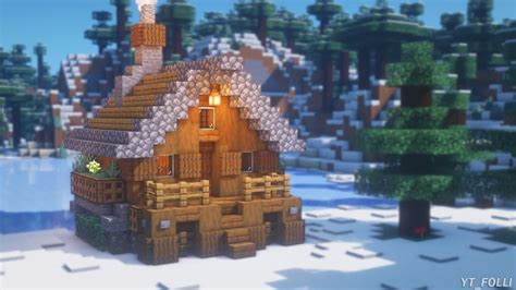 Minecraft: How to Build a Winter Cottage | Survival Winter Cottage Tutorial - YouTube