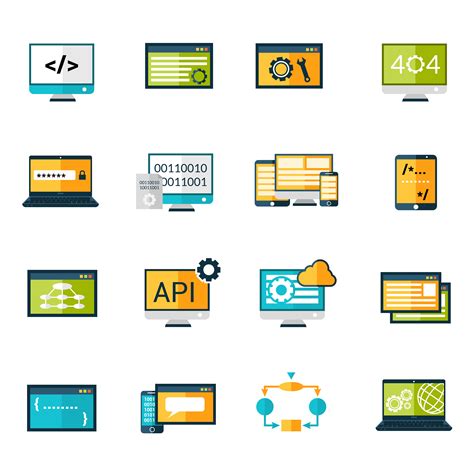 Programming Icons Set 428432 Vector Art at Vecteezy