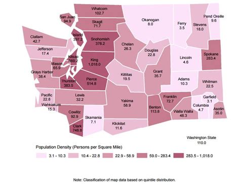 Washington Population Density Map