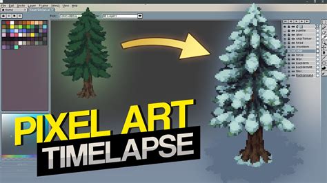 Pixel Art Timelapse: Pine Tree (The Iron Oath) - YouTube