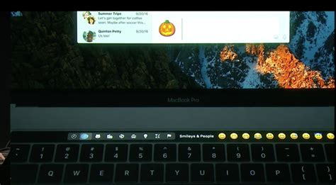 MacBook Pro's crazy Touch Bar puts emoji, controls and more right in ...