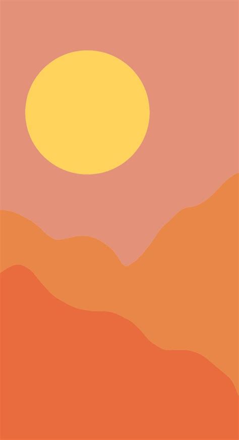 Sun mountains wallpaper | Mountain wallpaper, Wallpaper, Orange