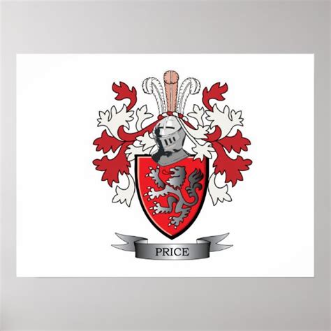 Price Family Crest Coat of Arms Poster | Zazzle.ca