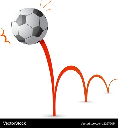 Bouncing soccer ball cartoon Royalty Free Vector Image