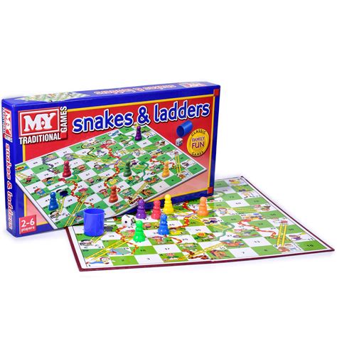 Buy M.Y Snakes & Ladders - Traditional Snakes and Ladders Board Game ...