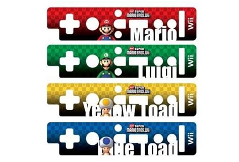 New Nintendo Wii Remote Decorative Super Mario Skin Set