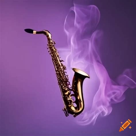 Purple smoke alto saxophone on Craiyon