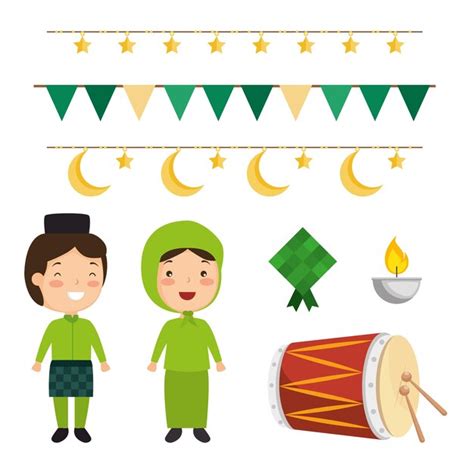 Selamat hari raya aidilfitri | Premium Vector