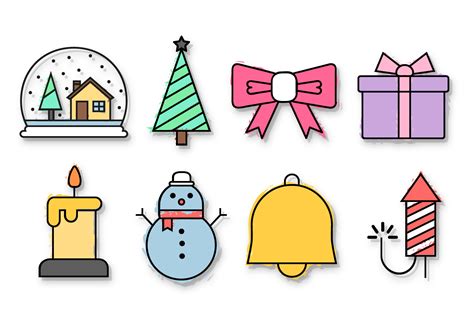 Free Christmas Icons Vector 123340 Vector Art at Vecteezy