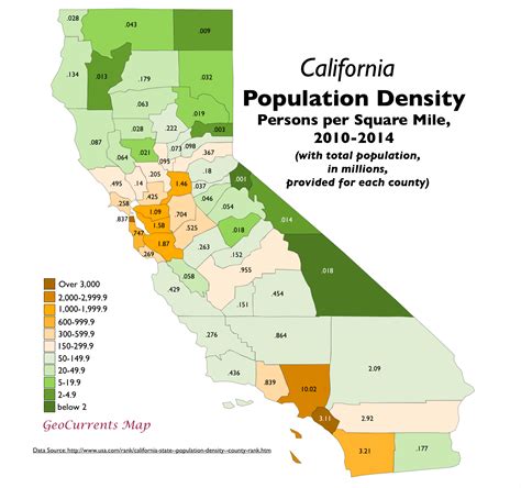 California population density 2010-2014 [1472 × 1380] : MapPorn