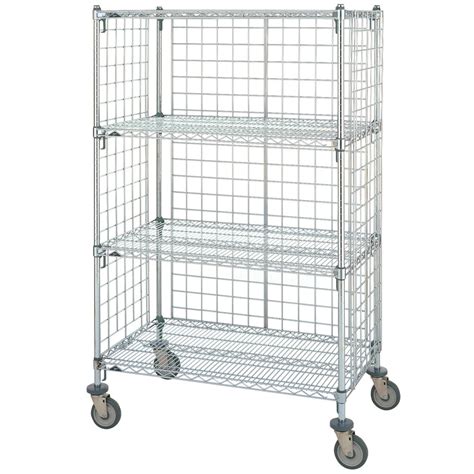 Metro Super Erecta AST65DC Chrome Wire Slanted Shelf Cart 24" x 60" x 59"