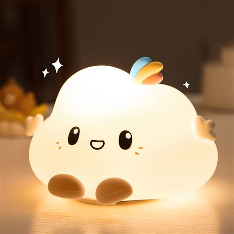 Mubarek Cute Cloud Night Light for Kids,Kids Night Light with Tap ...