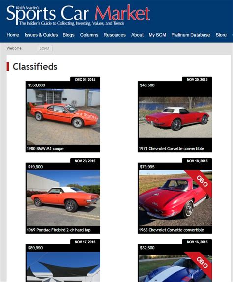 Single Issue Classified Ad - Sports Car Market Magazine - Keith Martin ...