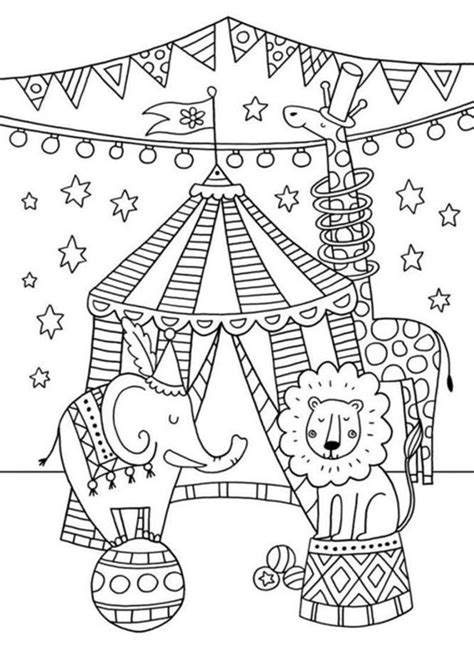 Free & Easy To Print Circus Coloring Pages - Tulamama