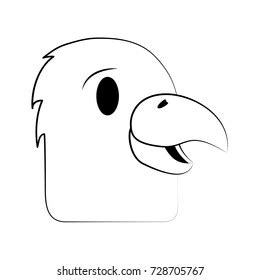 Happy Bird Face Cartoon Icon Image Stock Vector (Royalty Free) 728705767 | Shutterstock